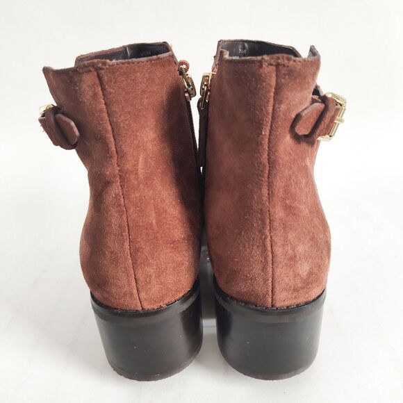 Cole Haan Boots Womens Haidyn Bootie Ankle ‎ Tobacco Brown Scotch Suede Size 7.5 - Picture 6 of 11
